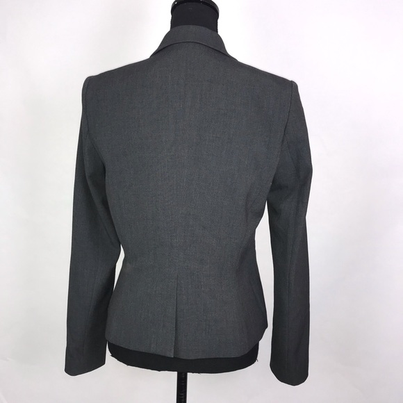 Calvin Klein Blazer Sz 6 Linen Blend Jacket Gray - Picture 5 of 8